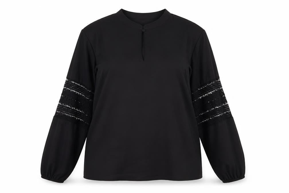 Womens UK Size M Only Black Basic Blouse