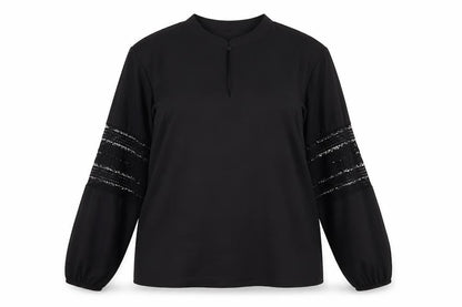Womens UK Size M Only Black Basic Blouse