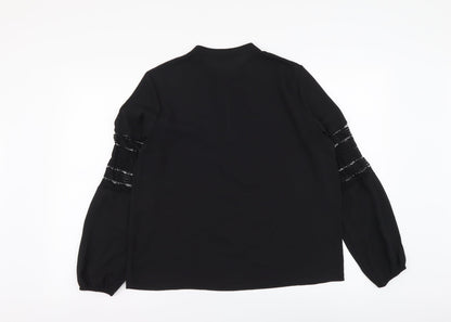 Womens UK Size M Only Black Basic Blouse