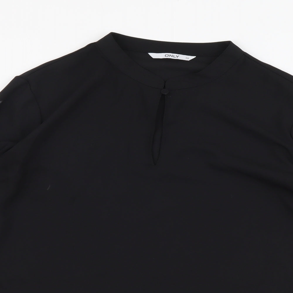 Womens UK Size M Only Black Basic Blouse