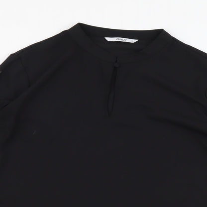 Womens UK Size M Only Black Basic Blouse