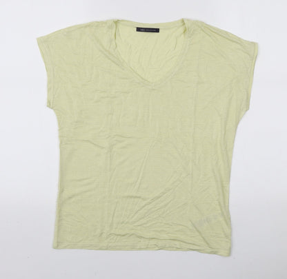 Womens UK Size 10 Marks and Spencer Yellow Basic T-Shirt