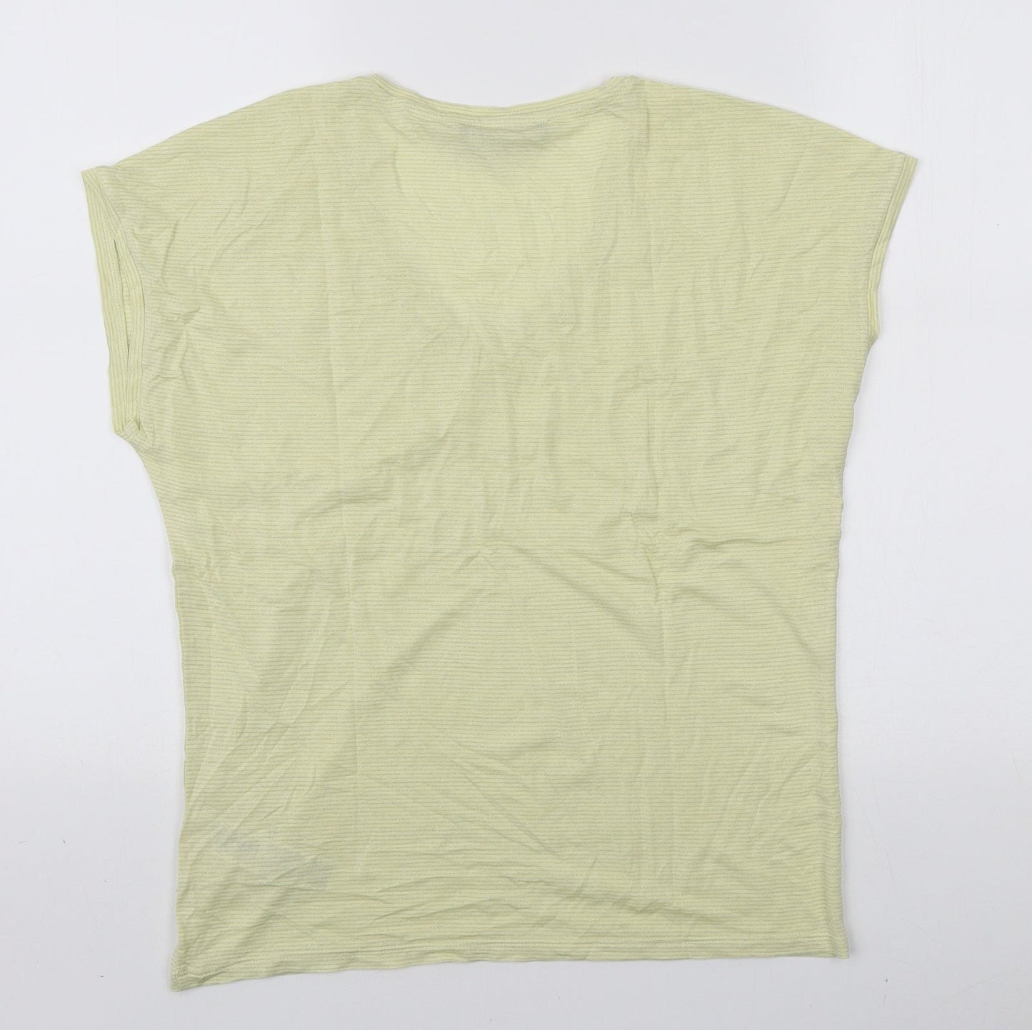Womens UK Size 10 Marks and Spencer Yellow Basic T-Shirt