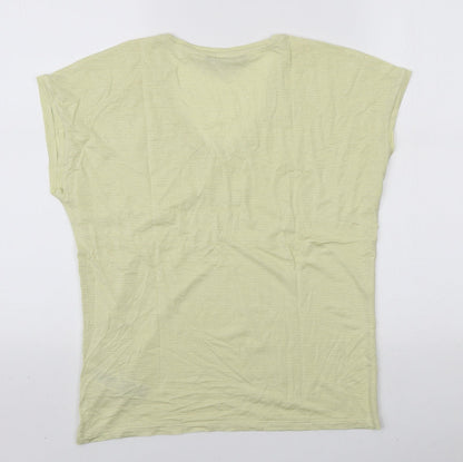 Womens UK Size 10 Marks and Spencer Yellow Basic T-Shirt