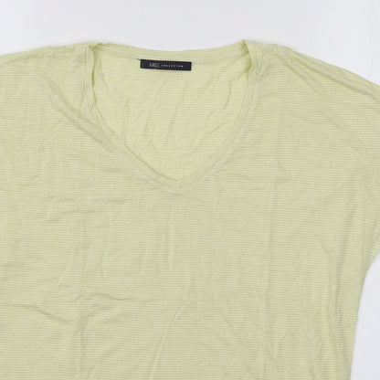 Womens UK Size 10 Marks and Spencer Yellow Basic T-Shirt
