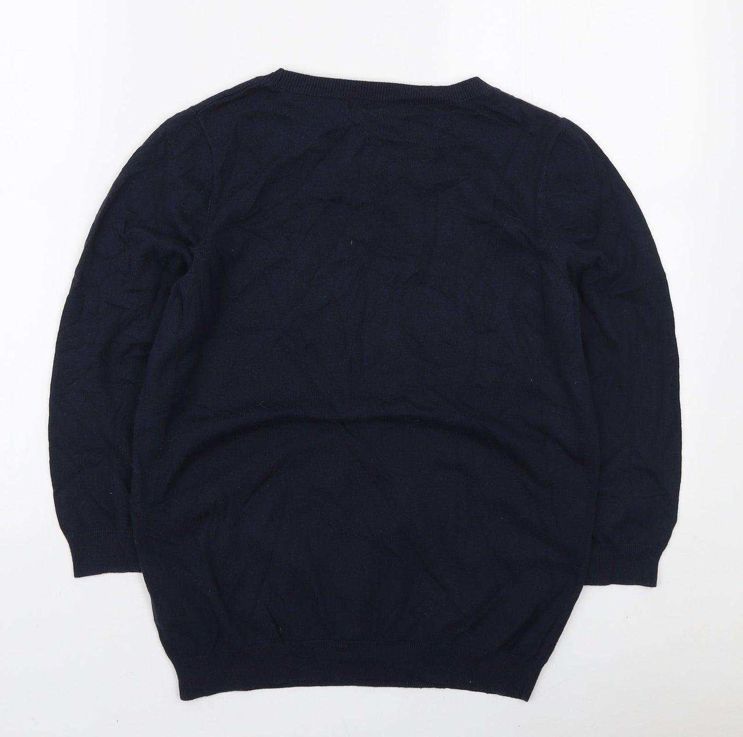NEXT Womens Blue Round Neck Cotton Pullover Jumper Size 12