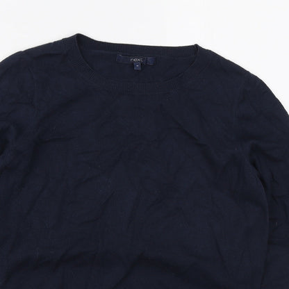 NEXT Womens Blue Round Neck Cotton Pullover Jumper Size 12