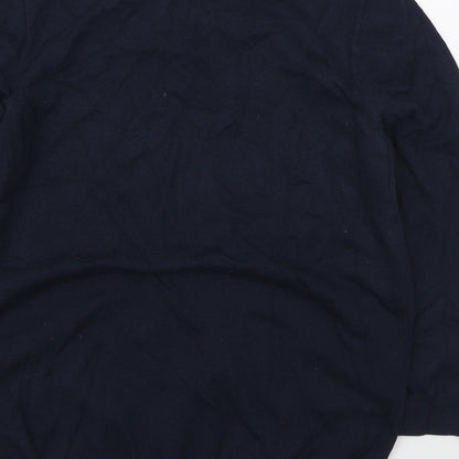 NEXT Womens Blue Round Neck Cotton Pullover Jumper Size 12