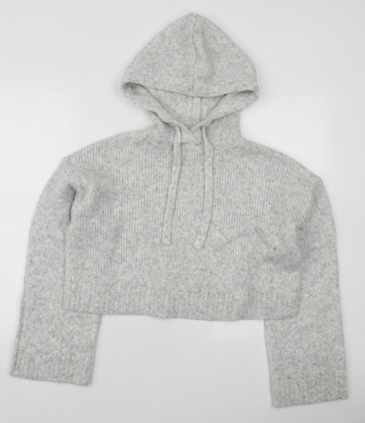 Primark Womens Grey Round Neck Polyester Pullover Jumper Size S