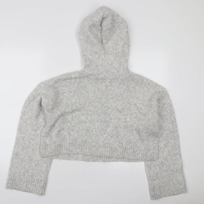 Primark Womens Grey Round Neck Polyester Pullover Jumper Size S