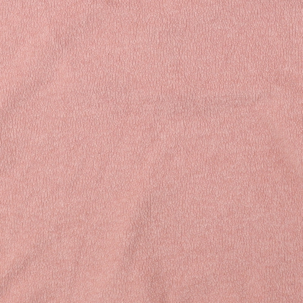 Nutmeg Womens Pink Collared Polyester Pullover Jumper Size 12