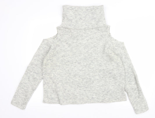 Womens UK Size M New Look Grey Pullover Jumper