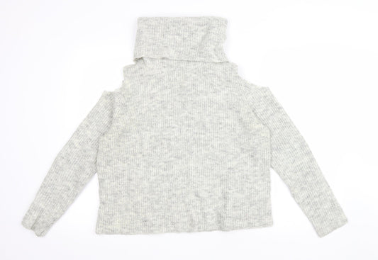 Womens UK Size M New Look Grey Pullover Jumper