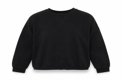 Primark Womens Black Polyester Pullover Sweatshirt Size 10 Pullover - Cropped