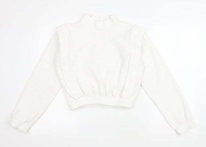 Glamify Womens White Viscose Pullover Sweatshirt Size L Pullover