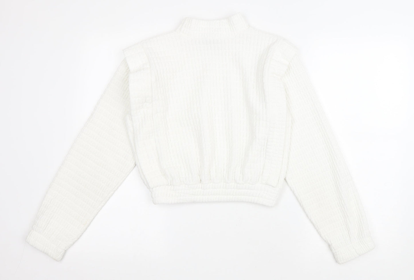 Glamify Womens White Viscose Pullover Sweatshirt Size L Pullover