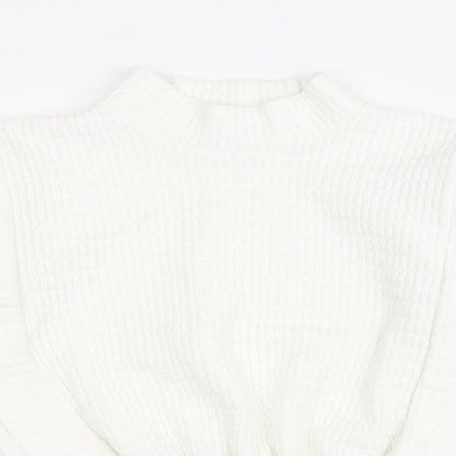 Glamify Womens White Viscose Pullover Sweatshirt Size L Pullover