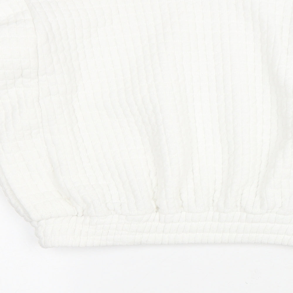 Glamify Womens White Viscose Pullover Sweatshirt Size L Pullover