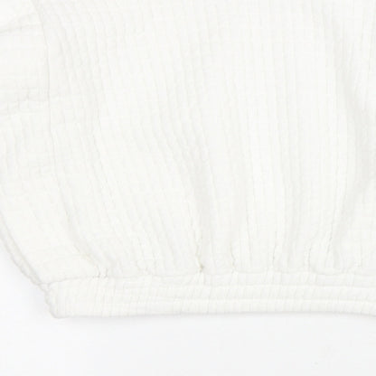 Glamify Womens White Viscose Pullover Sweatshirt Size L Pullover