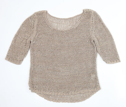 Womens UK Size L NEXT Brown Pullover Jumper