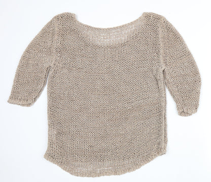 Womens UK Size L NEXT Brown Pullover Jumper