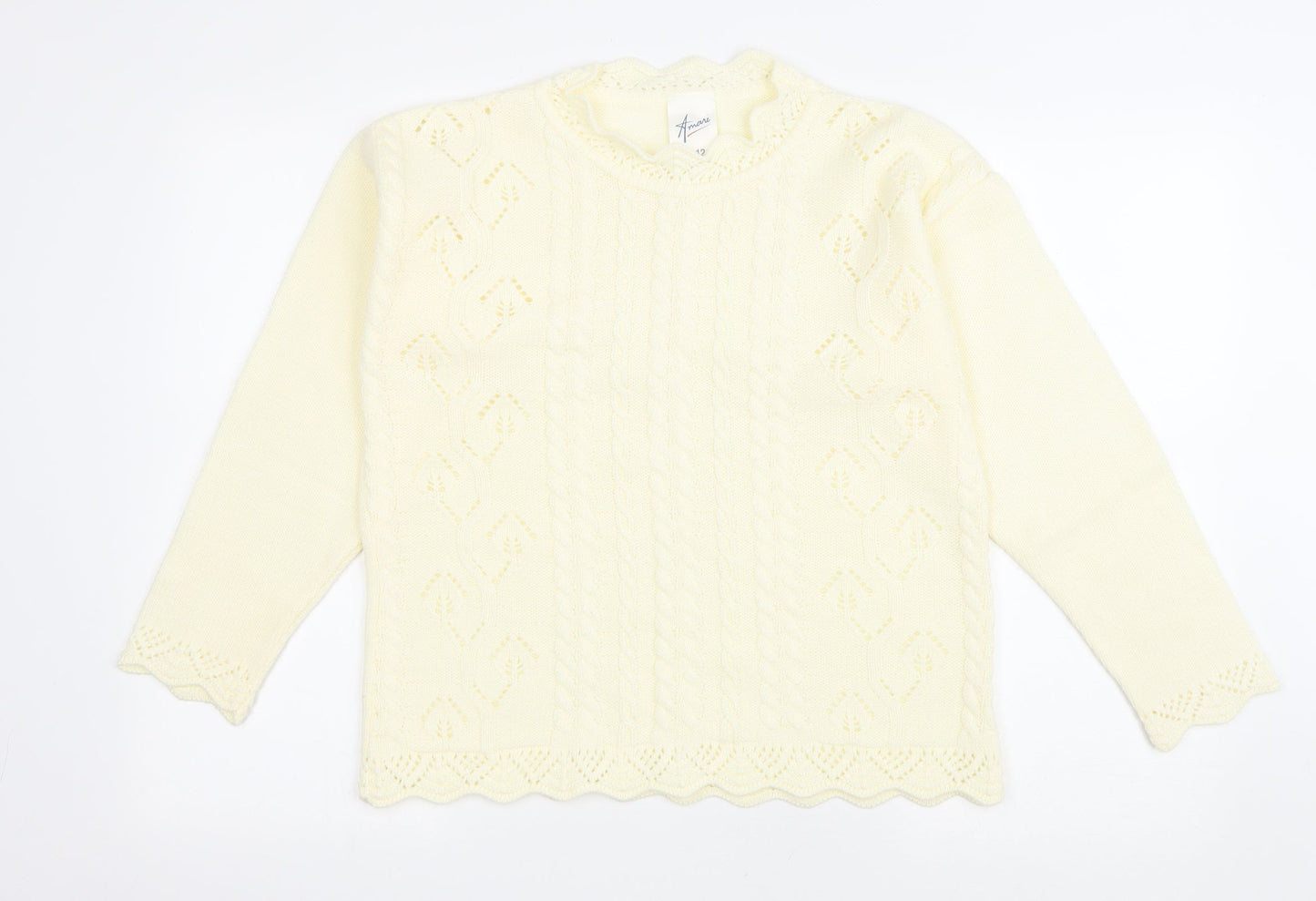 Womens UK Size 12 Amari Yellow Pullover Jumper