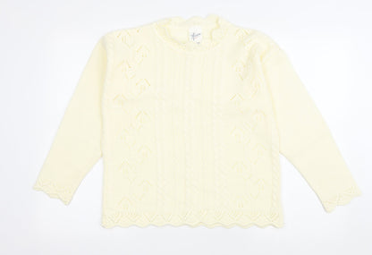Womens UK Size 12 Amari Yellow Pullover Jumper