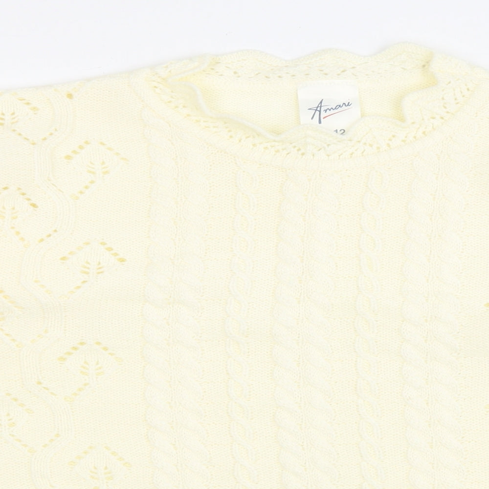 Womens UK Size 12 Amari Yellow Pullover Jumper