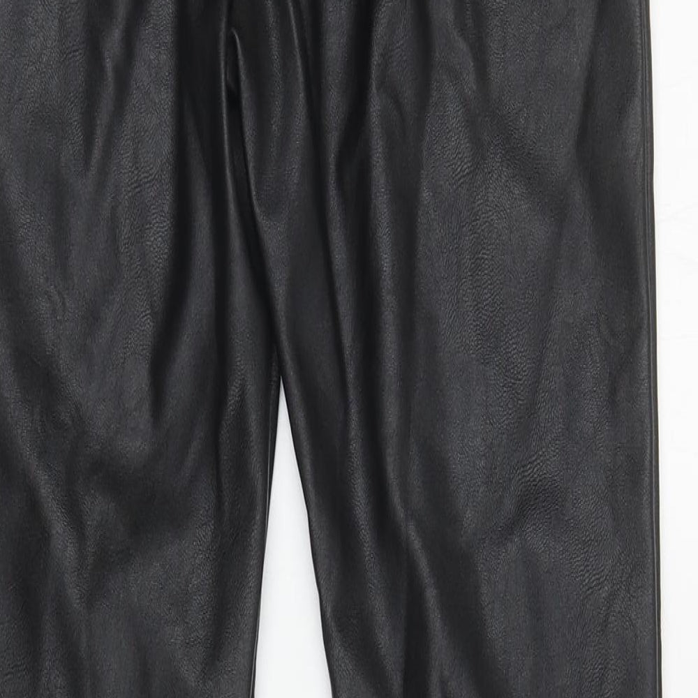 H&M Girls Black 100% Polyester Skinny Jeans Size 11-12 Years L25.5 in Regular Zip