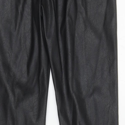 H&M Girls Black 100% Polyester Skinny Jeans Size 11-12 Years L25.5 in Regular Zip