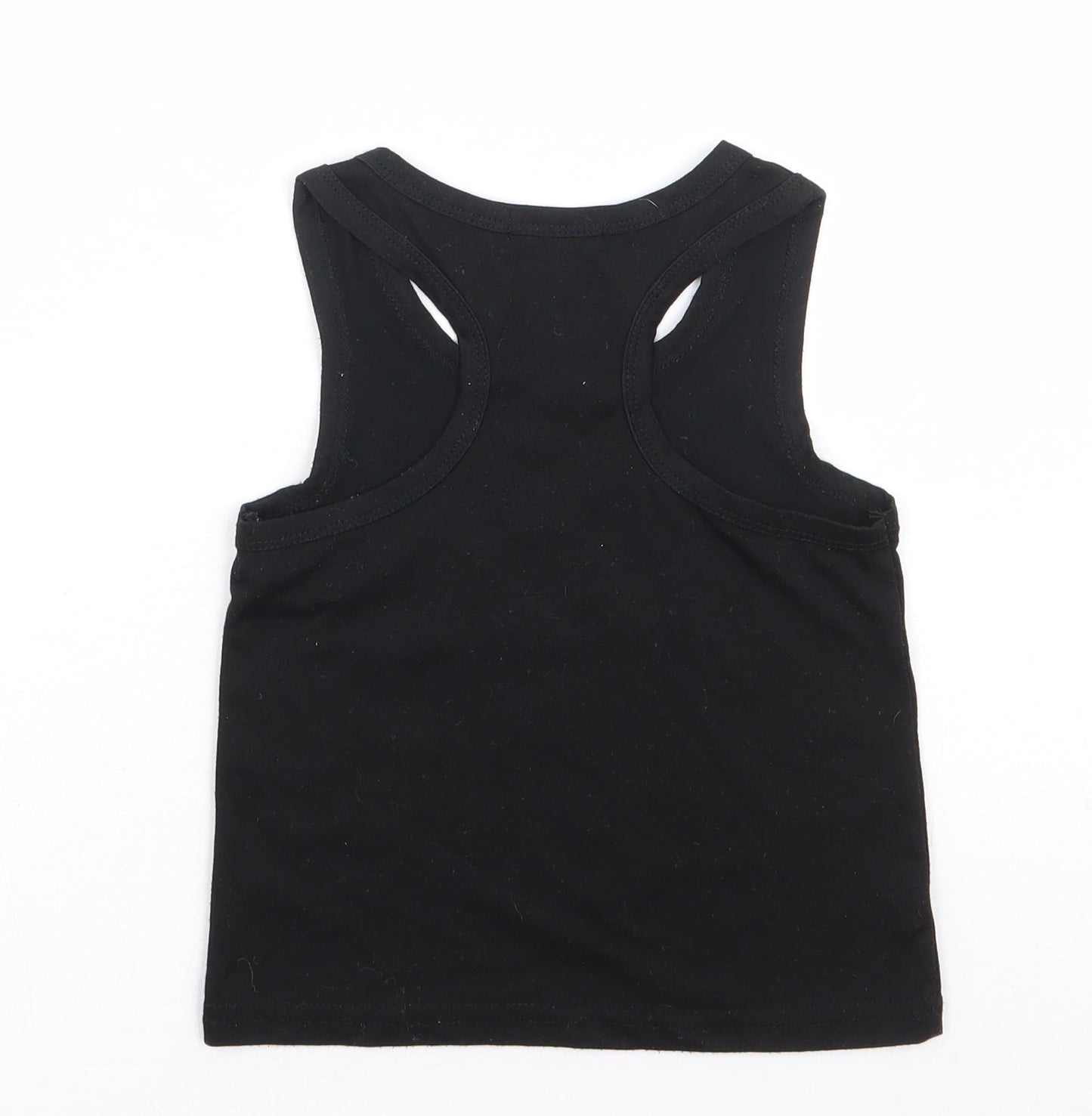 Honganda Girls Black Polyester Basic Tank Size 3 Years Scoop Neck Pullover - Live in the Sunshine