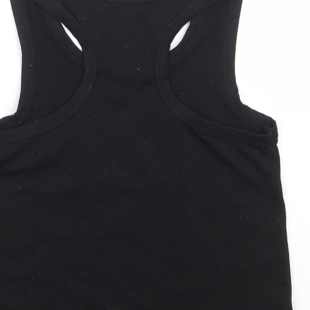 Honganda Girls Black Polyester Basic Tank Size 3 Years Scoop Neck Pullover - Live in the Sunshine