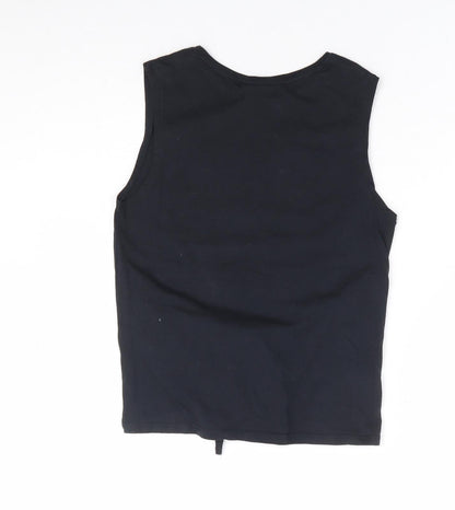 Dieter Braun X H&M Girls Black 100% Cotton Basic Tank Size 9-10 Years Round Neck Tie - Flamingo, Sunset Dreams
