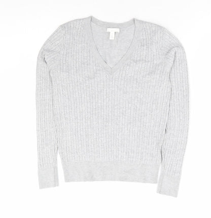 Womens UK Size XS H&M Grey Pullover Jumper