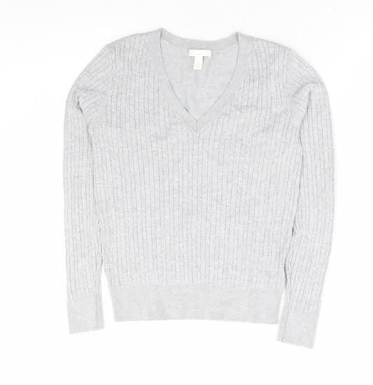 Womens UK Size XS H&M Grey Pullover Jumper