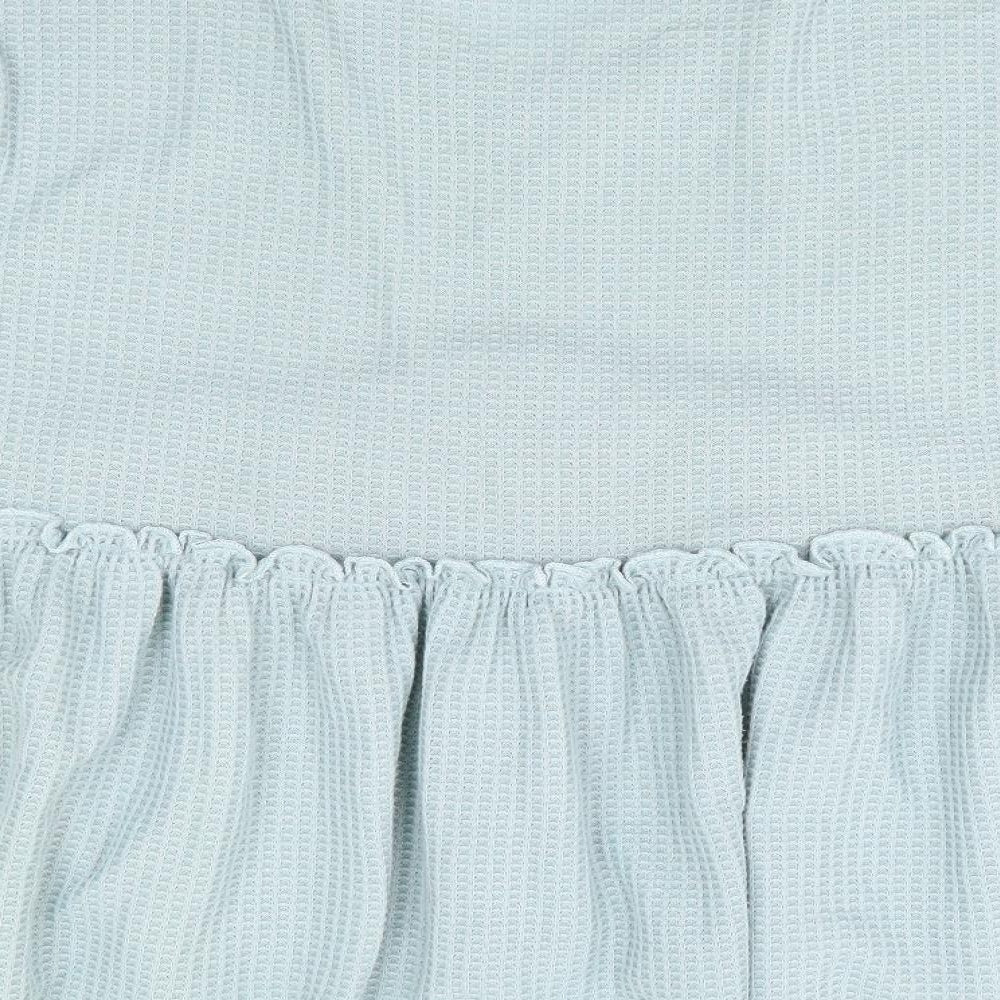 SheIn Womens Blue Polyester Basic Blouse Size M V-Neck - Smock