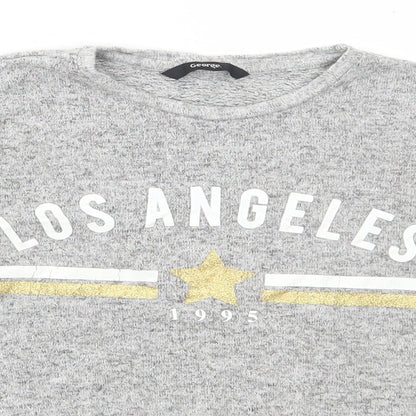 George Girls Grey Viscose Pullover Sweatshirt Size 6-7 Years Pullover - Los Angeles