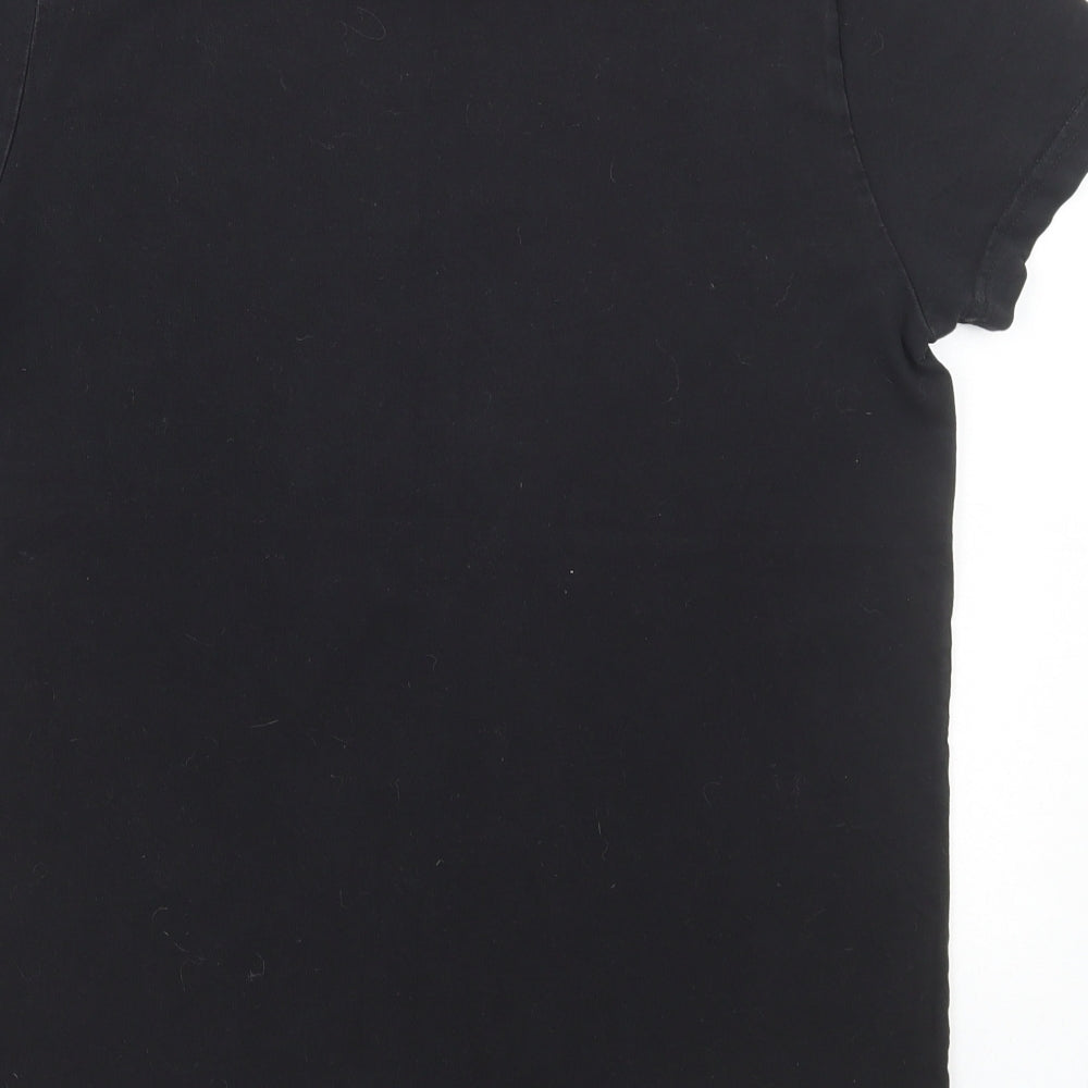 Mens UK Size S Henleys Black  T-Shirt