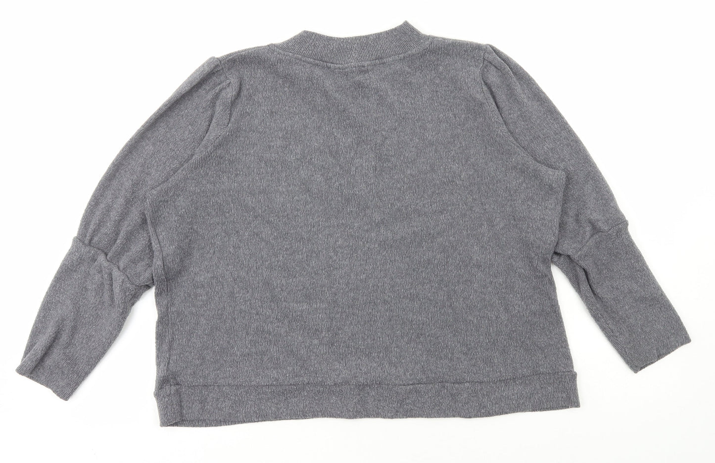 TU Womens Grey Polyester Pullover Sweatshirt Size 16 Pullover