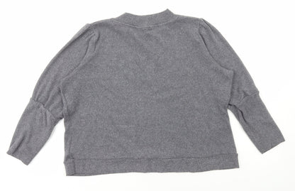 TU Womens Grey Polyester Pullover Sweatshirt Size 16 Pullover