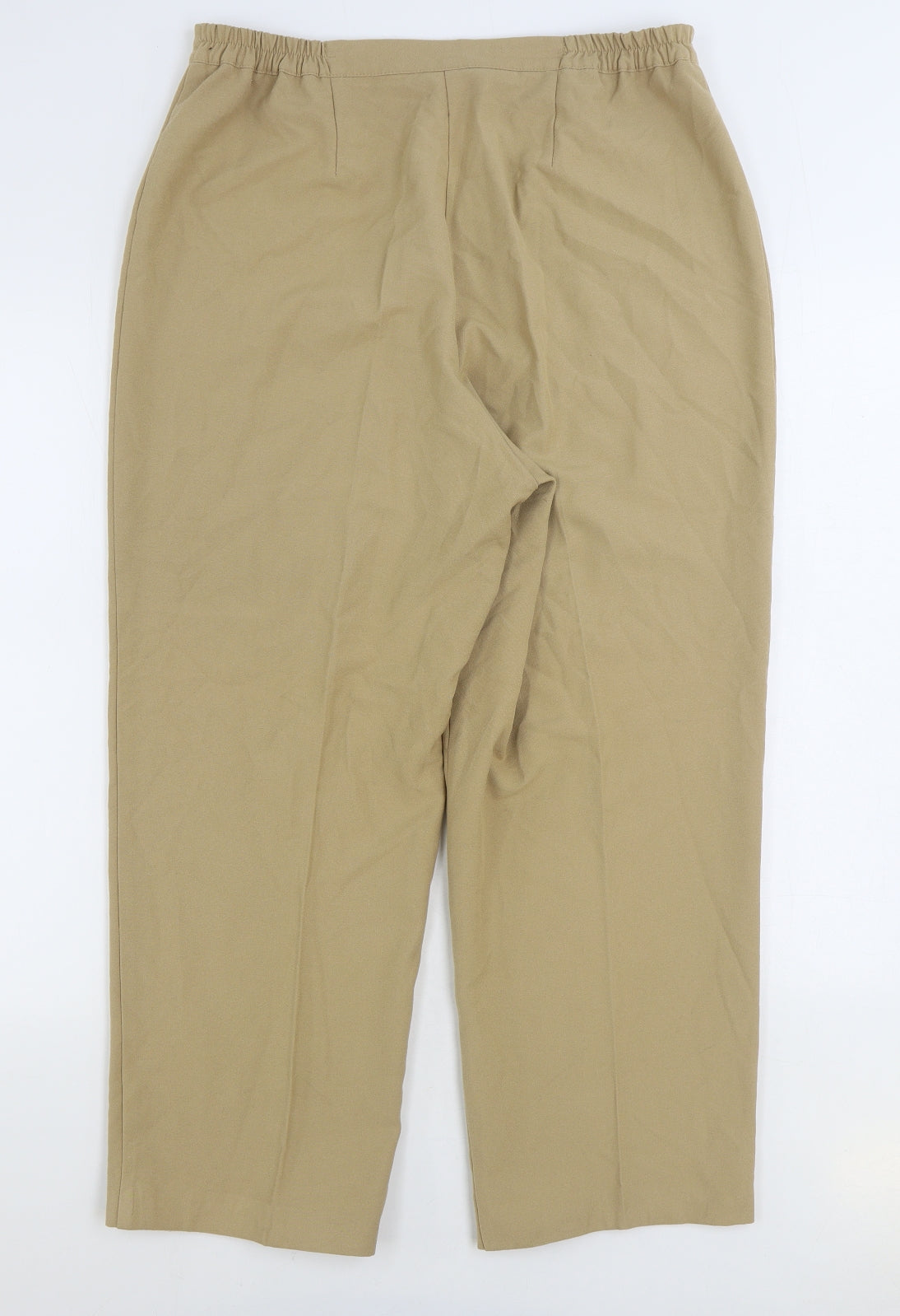 Classics Womens Brown Polyester Trousers Size 16 L27 in Regular Zip
