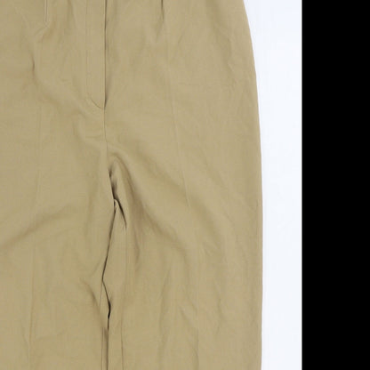 Classics Womens Brown Polyester Trousers Size 16 L27 in Regular Zip