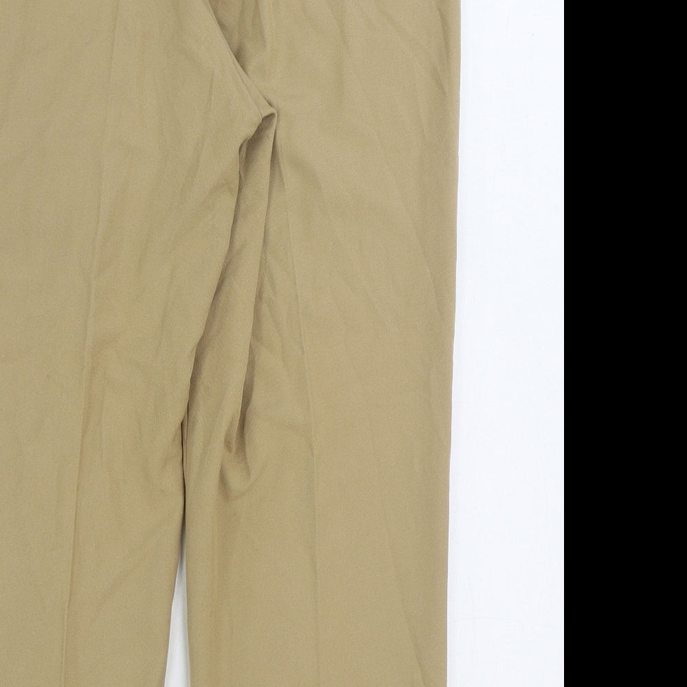 Classics Womens Brown Polyester Trousers Size 16 L27 in Regular Zip