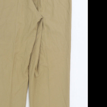 Classics Womens Brown Polyester Trousers Size 16 L27 in Regular Zip