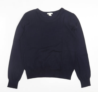 H&M Mens Blue Crew Neck Viscose Pullover Jumper Size M