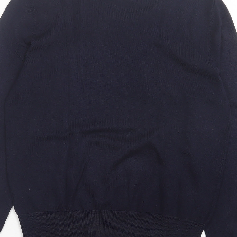 H&M Mens Blue Crew Neck Viscose Pullover Jumper Size M