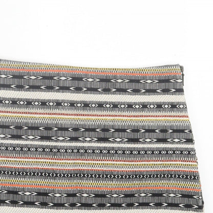 George Womens Multicoloured Geometric Polyester A-Line Skirt Size 8 Zip