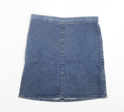 Womens UK Size 6 Topshop A-Line Denim Skirt