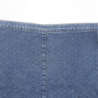Womens UK Size 6 Topshop A-Line Denim Skirt