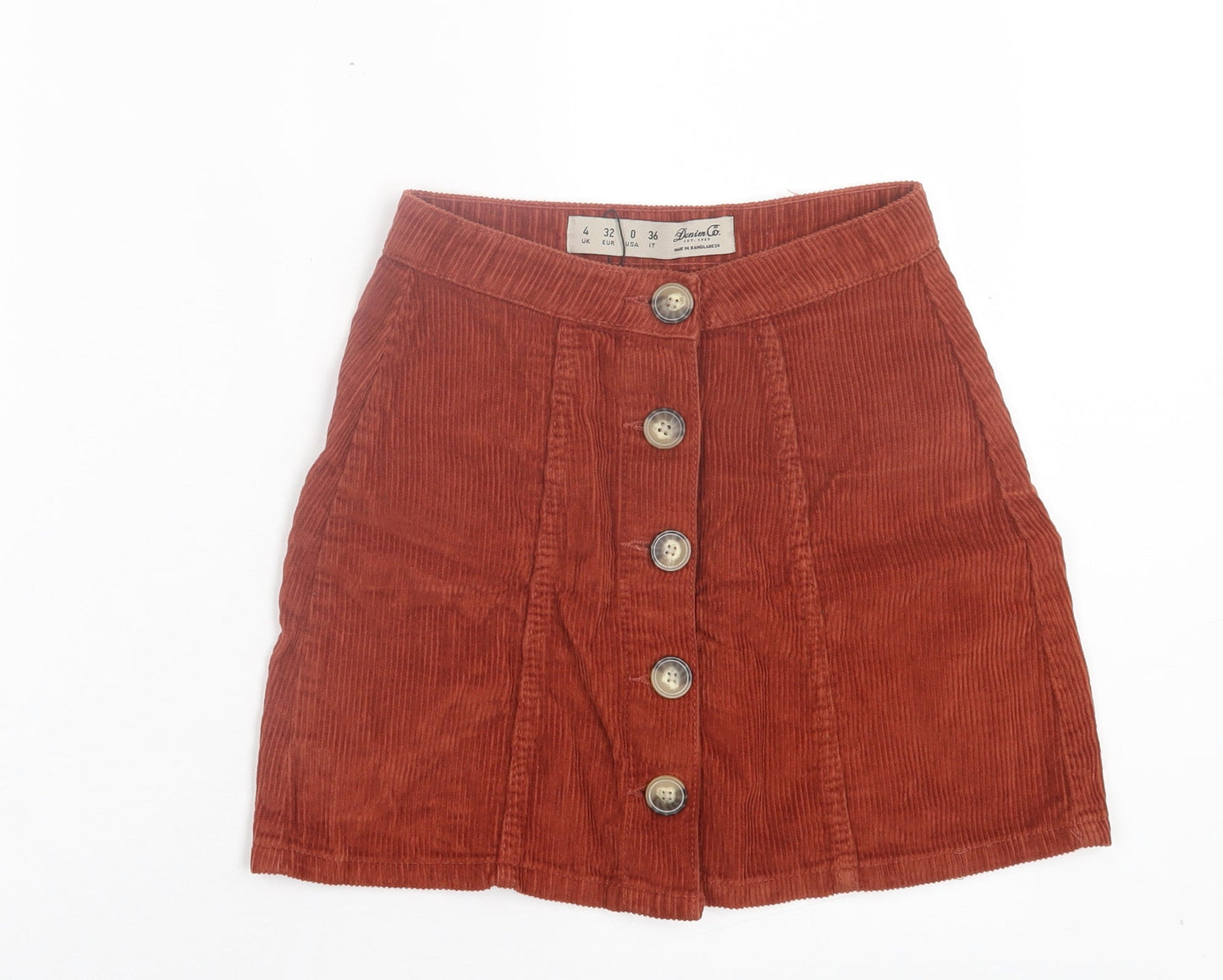 Womens UK Size 4 Denim & Co. A-Line Corduroy Skirt